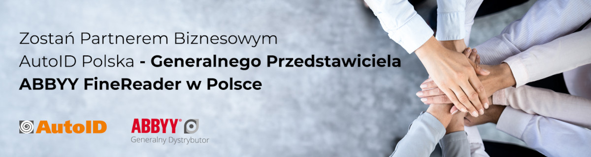 Banner - Zostań Partnerem Biznesowym AutolD Polska - Generalnego Przedstawiciela ABBYY FineReader w Polsce